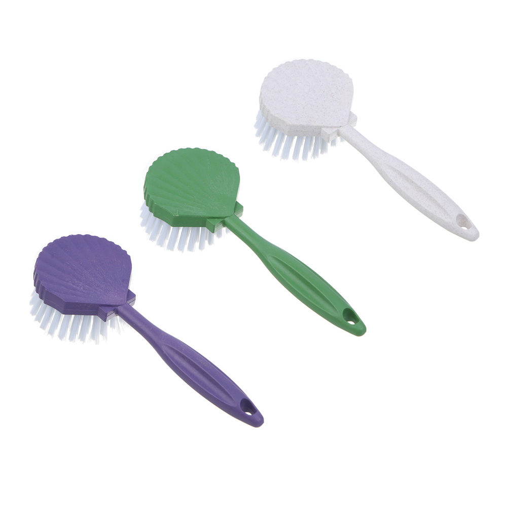 VETTA Щетка ракушка с длинной ручкой, полипропилен,  полиэтилентерефталат, 19,5х7х3,5 см, 3 цвета, арт.№ 441-014