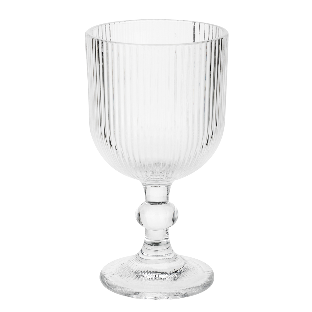 MILLIMI Бокал для вина Грея, 350 мл, стекло, прозрачный, рифленый, арт.№ 878-630