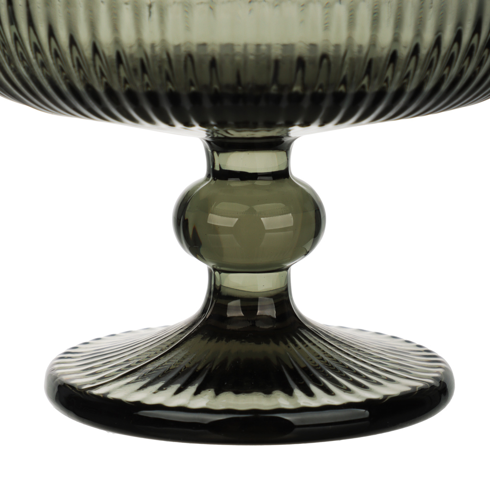 MILLIMI Бокал-креманка Грея, 250мл, стекло, серый, рифленый, арт.№ 878-633