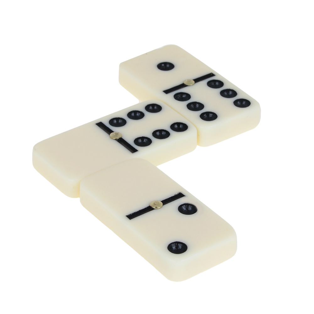 LDGames Домино в пенале на молнии, 19,3х12х2 см, пластик, полиэстер, арт.№ 537-015