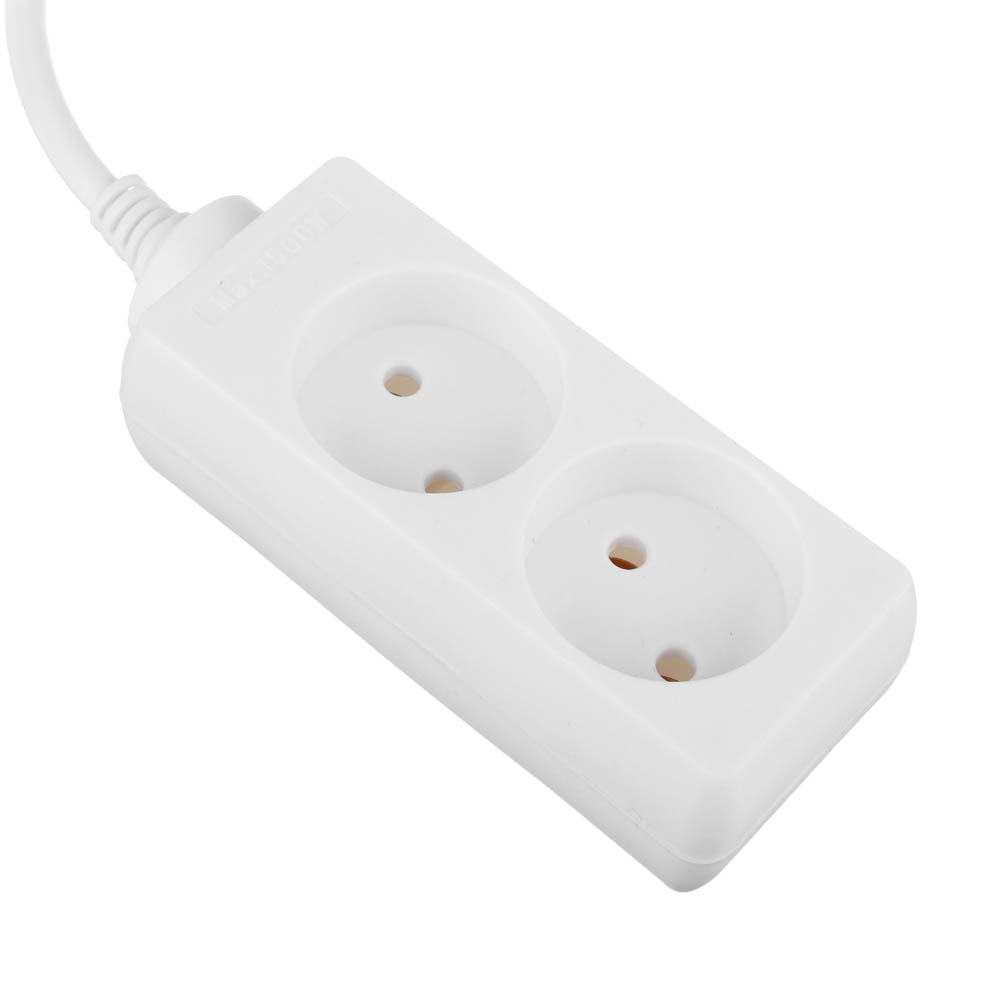 Удлинитель 2 гнезда 3м BY, сеч. провода 0,75 кв.мм, 3м, евророзетка, 6A, макс. мощность1500Вт, арт.№ 907-004