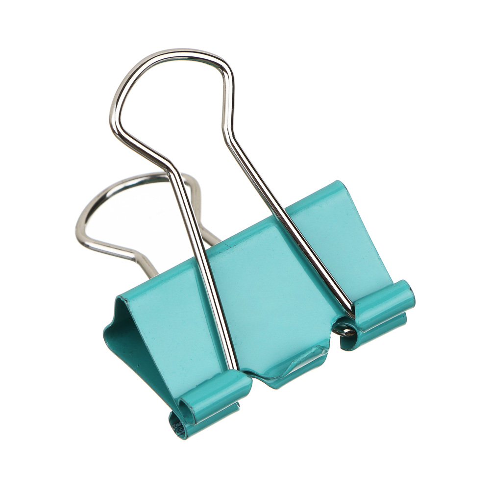 ClipStudio Набор зажимов для бумаг металлический 41 мм цветной, 12 штук в картонной коробке, арт.№ 588-019