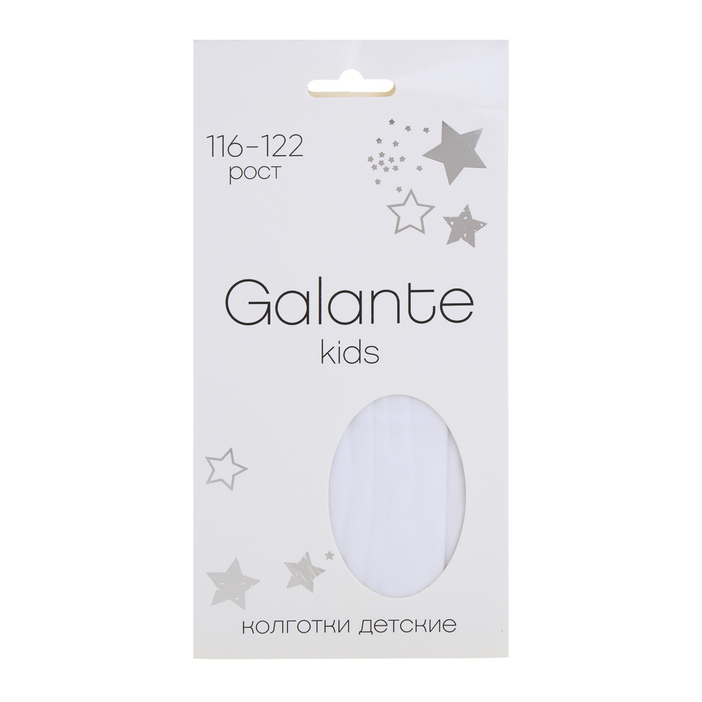GALANTE Колготки детские, 85% полиамид, 15% эластан, 116-122, цвет белый, арт.№ 048-120
