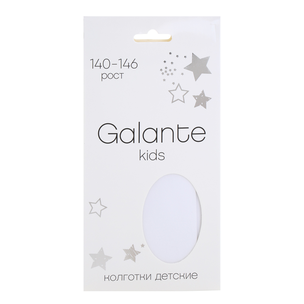 GALANTE Колготки детские, 85% полиамид, 15% эластан, 140-146, цвет белый, арт.№ 048-122