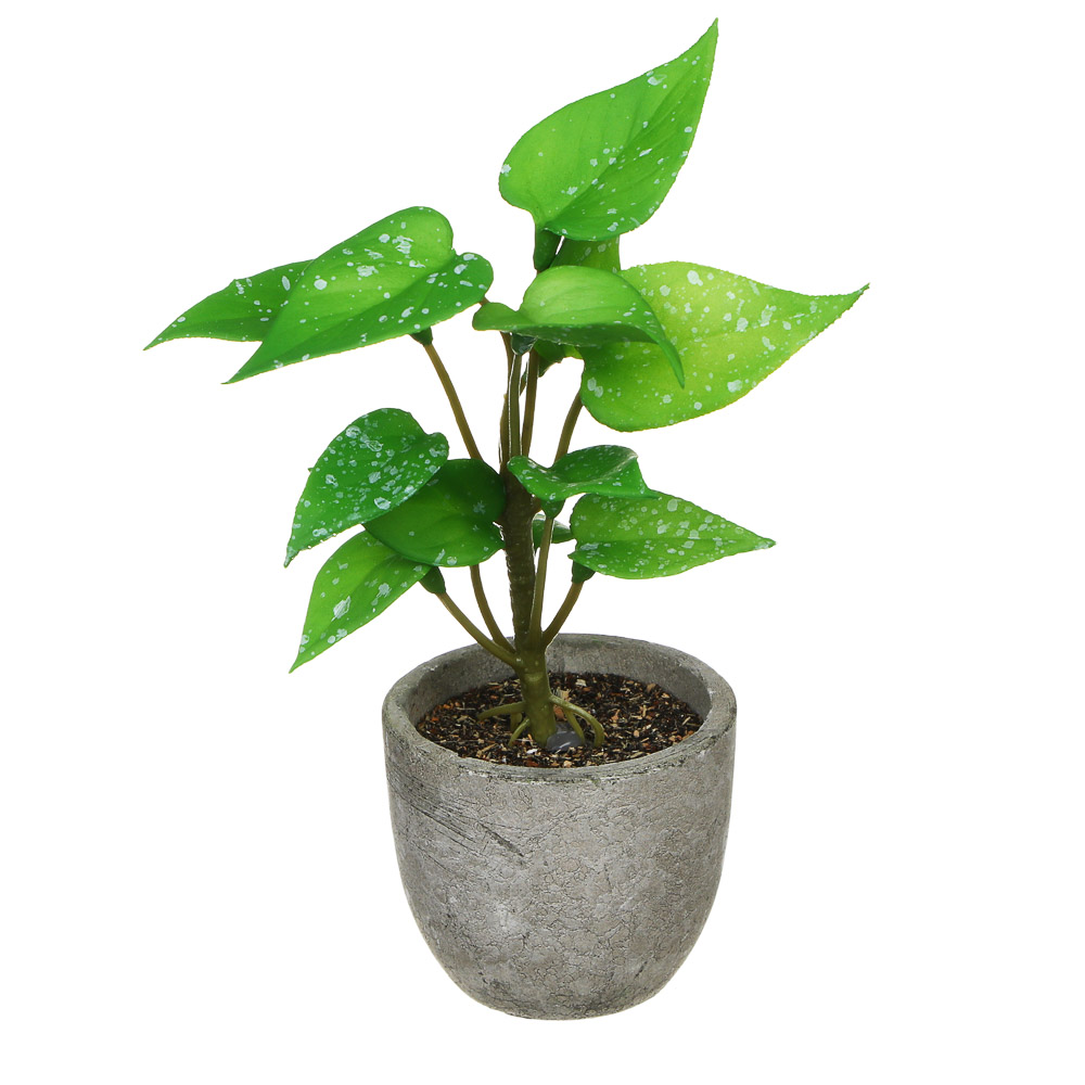 LADECOR Цветок искусственный в кашпо, 6х15 см, целлюлоза, PU, пластик, 2 дизайна, арт.№ 501-576