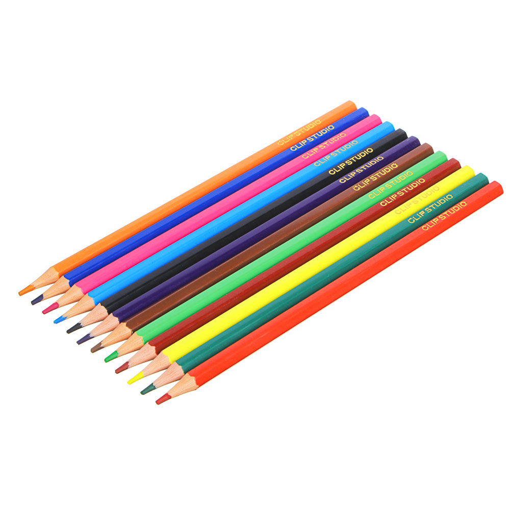 Спорт Эффект Карандаши цветные, 12 цветов, шестигранные заточенные, дерево, в карт.коробке с подв., арт.№ 228-162