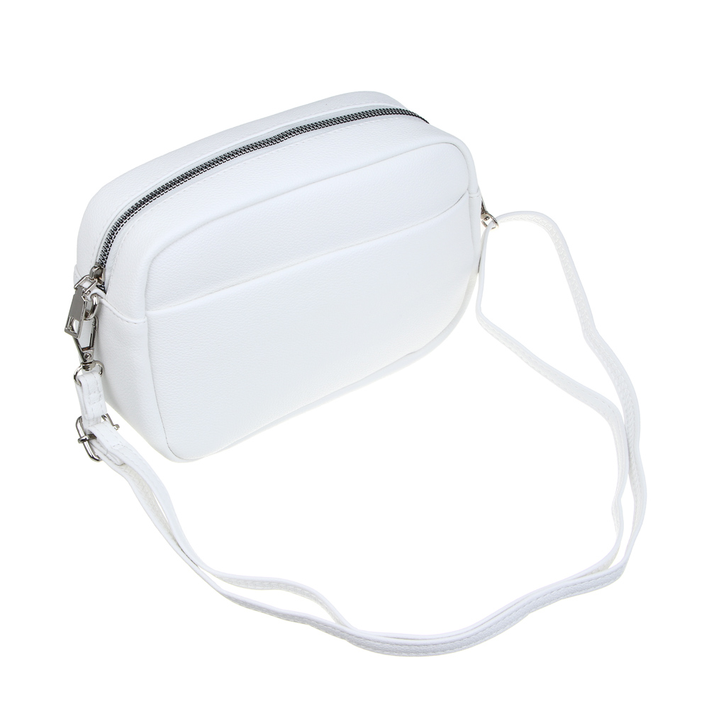 ЮL Ясмин Сумка кроссбоди с 3-мя отделениями на длинном ремне, ПУ, 21х14х7,5см, белый, МП-16, арт.№ 337-195