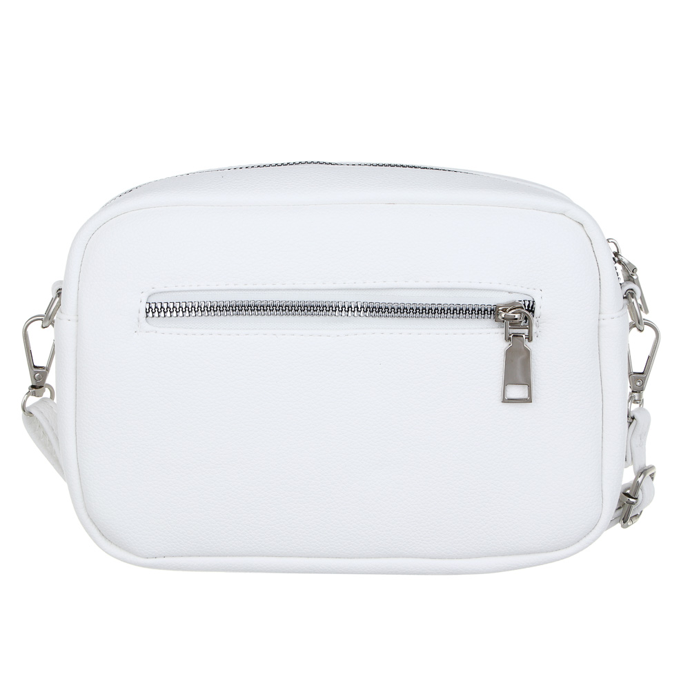 ЮL Ясмин Сумка кроссбоди с 3-мя отделениями на длинном ремне, ПУ, 21х14х7,5см, белый, МП-16, арт.№ 337-195