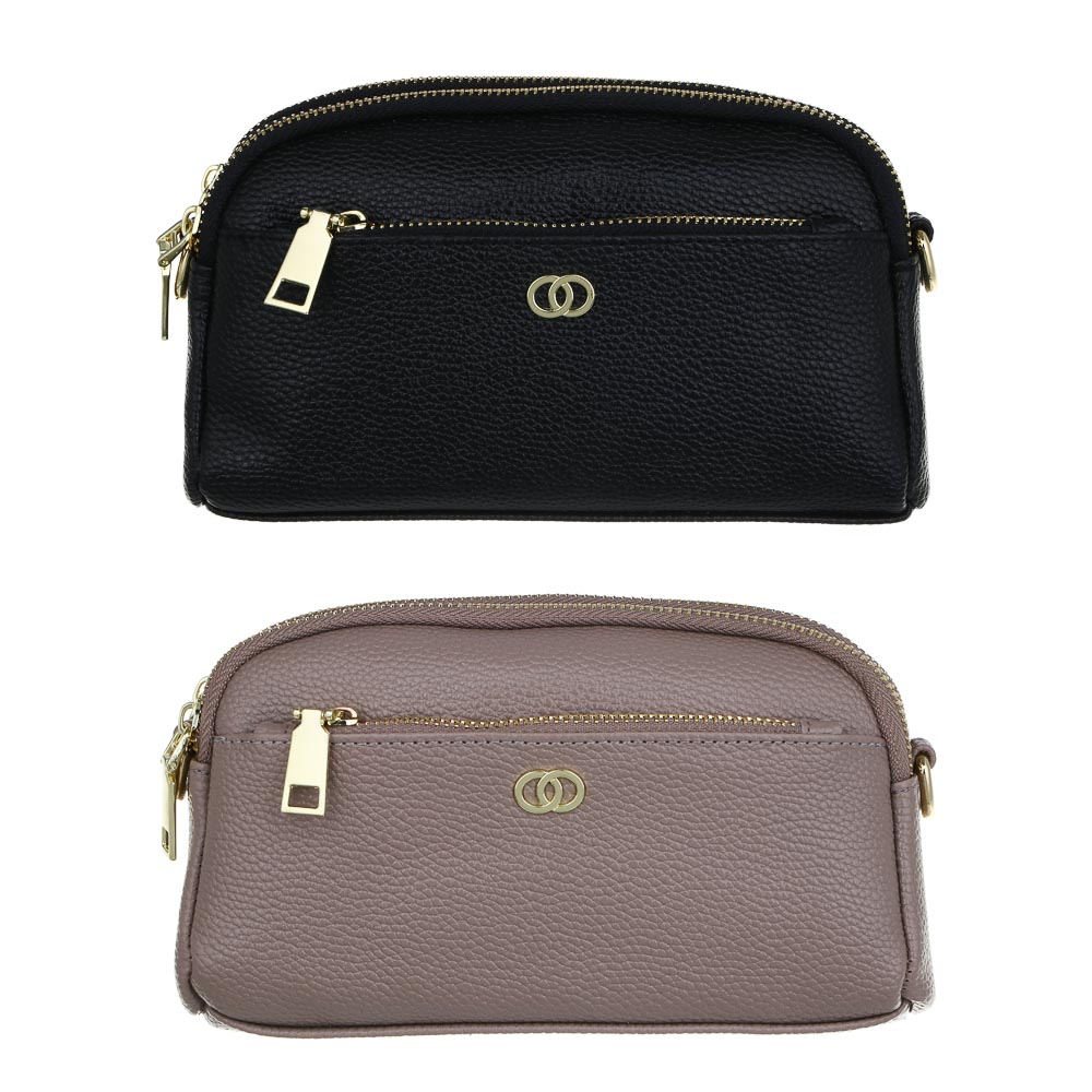 Сумка кроссбоди c 2-мя отделениями на длинном ремне тм ЮL,ПУ, 19х11,5х4,5см, 2 цвета, КЖС24-25, арт.№ 337-196