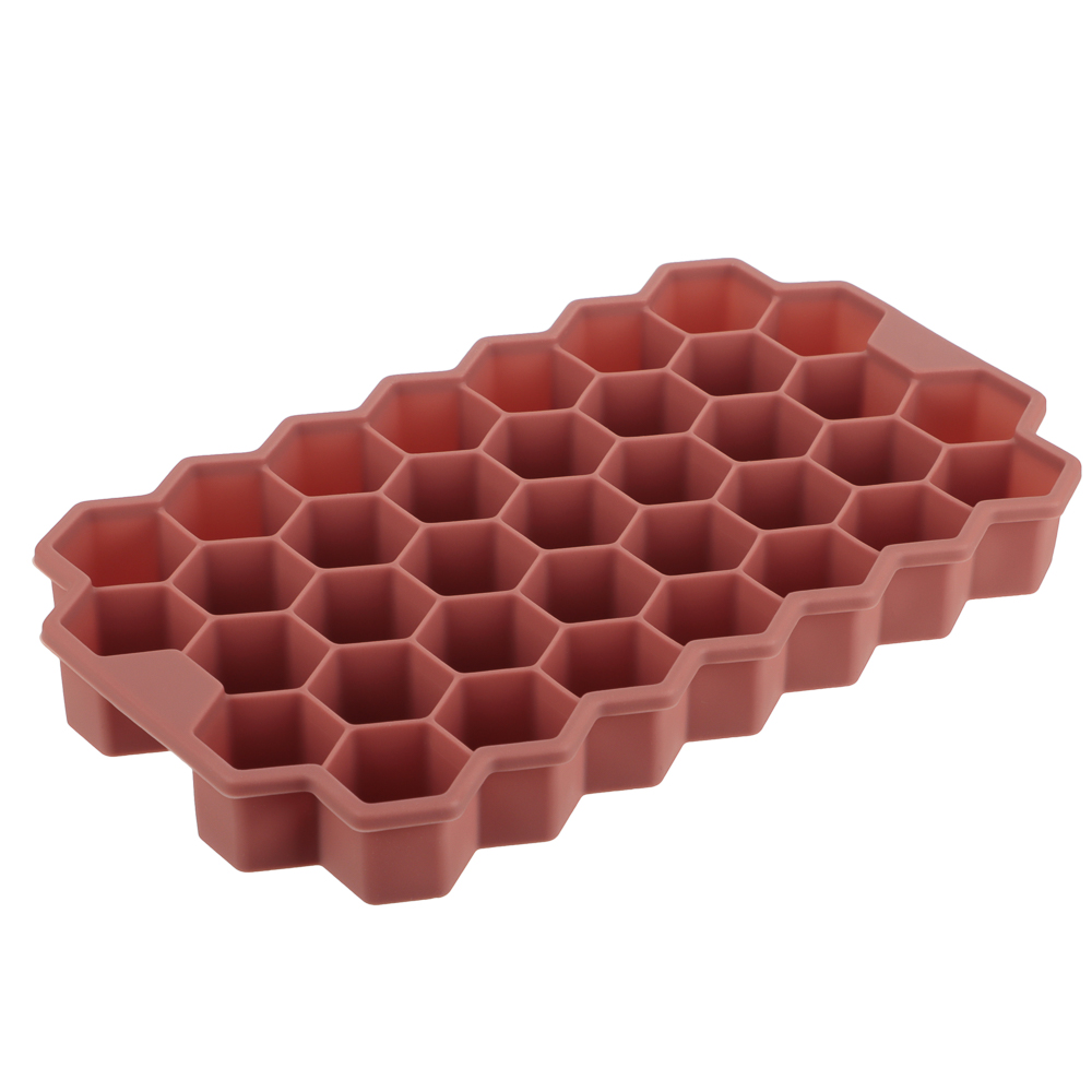 VETTA Форма силиконовая для льда 20х12см, 37 ячеек, "Соты", 3 цвета, арт.№ 891-294