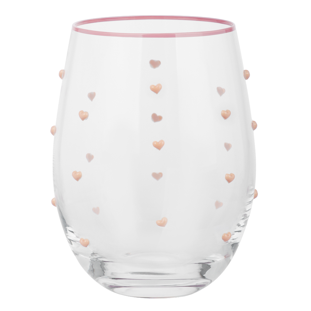 Стакан с сердечками тм MILLIMI Инлав, 520мл, стекло, арт.№ 878-729