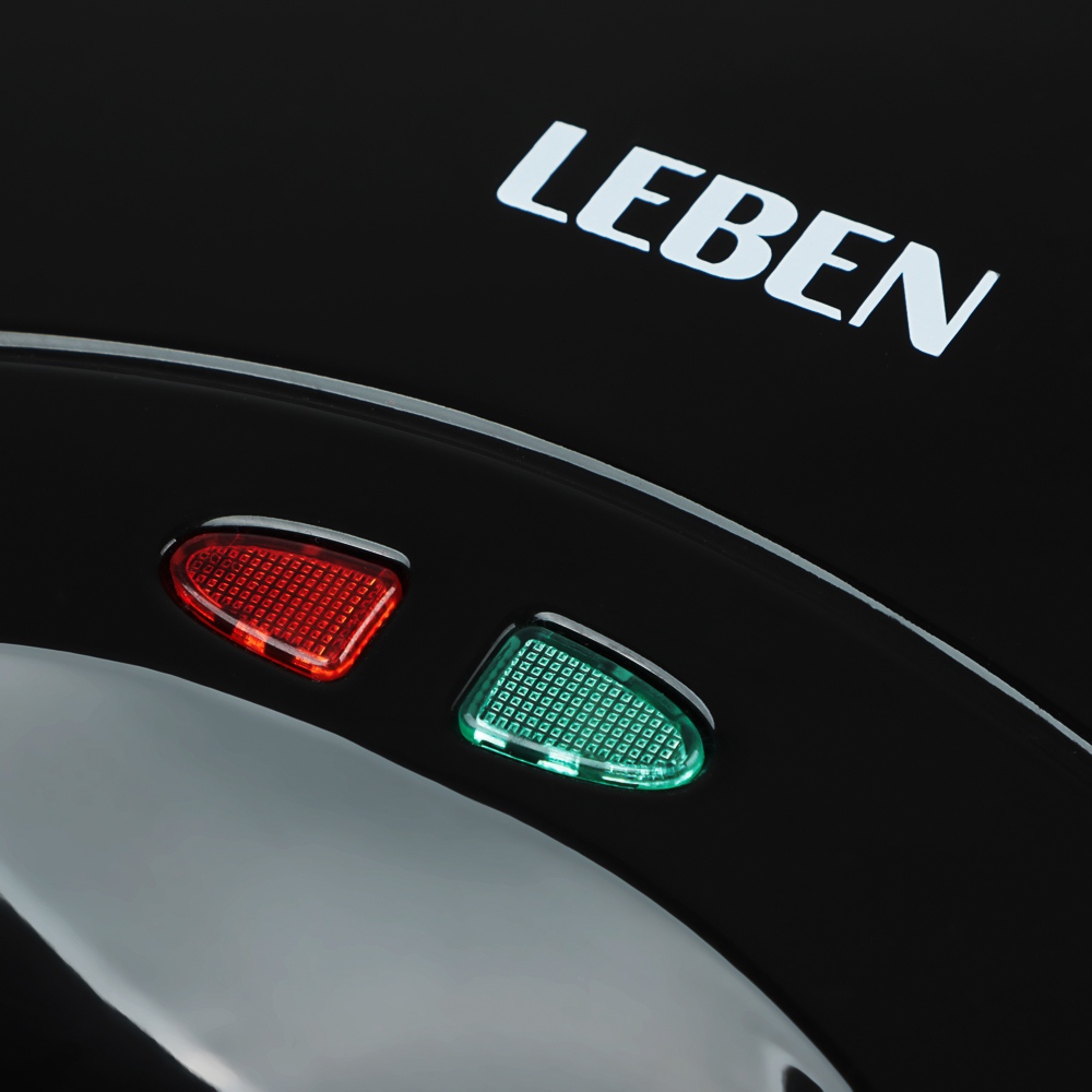 LEBEN Мультипекарь 3-в-1, 800 Вт, 3 съёмных панели (пончик, венские вафли, сэндвич), арт.№ 271-020