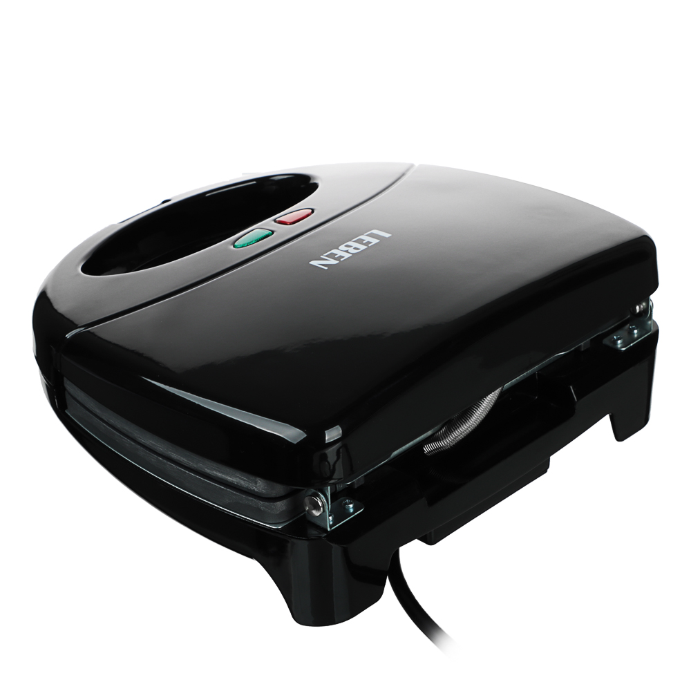 LEBEN Мультипекарь 3-в-1, 800 Вт, 3 съёмных панели (пончик, венские вафли, сэндвич), арт.№ 271-020