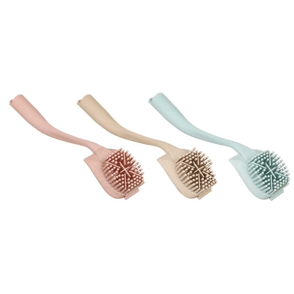 VETTA Щетка для посуды силиконовая, пластик, 6x3x30см, 3 цвета, арт.№ 441-208