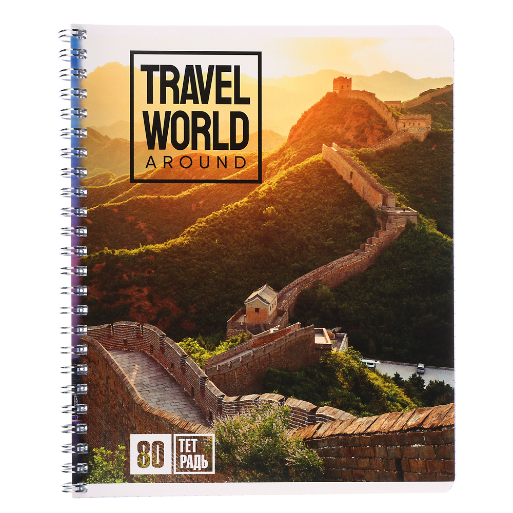 Тетрадь 80л. ClipStudio А5, в клетку, БЕЛЫЕ ЛИСТЫ, обл.картон, на спирали, арт.№ 578-005