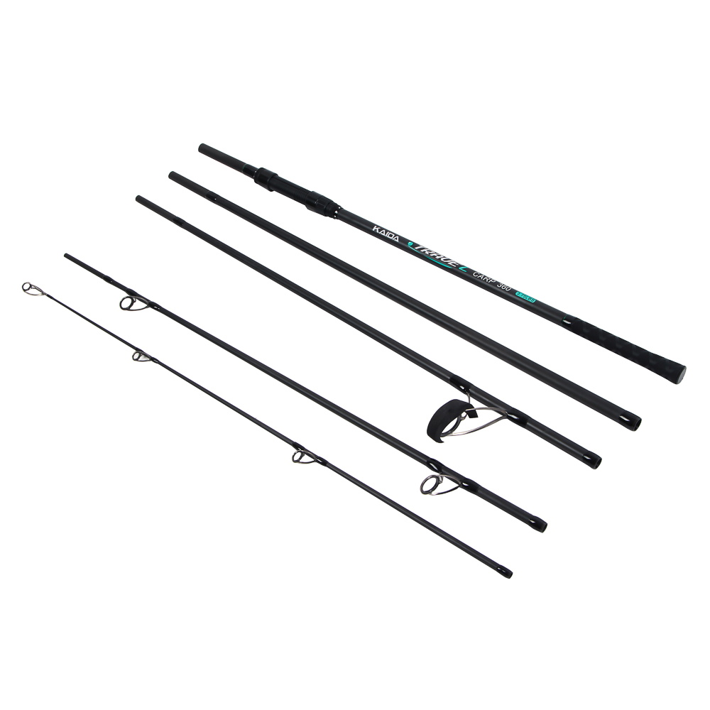 KAIDA Удилище штекерное, мощное, TRAVEL, 5 секций, 3.75lb, 3.6м, карбон, арт.№ 149-221