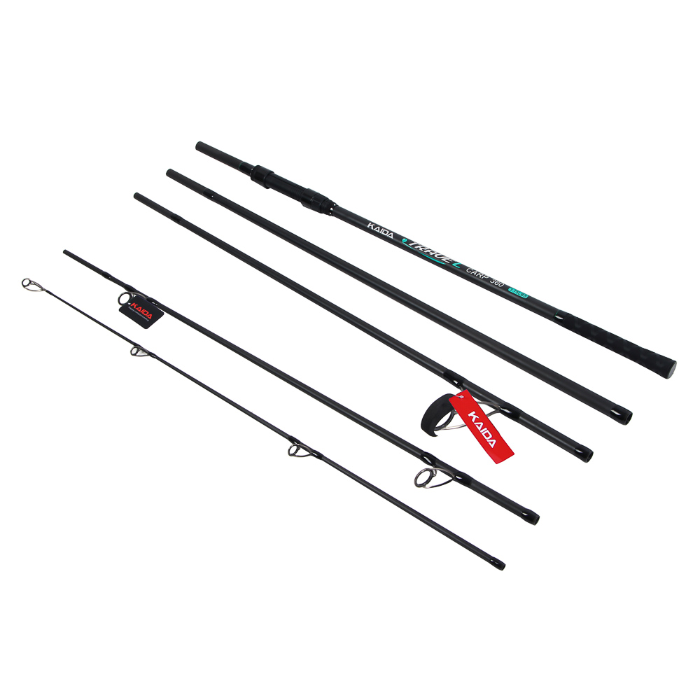 KAIDA Удилище штекерное, мощное, TRAVEL, 5 секций, 3.75lb, 3.6м, карбон, арт.№ 149-221