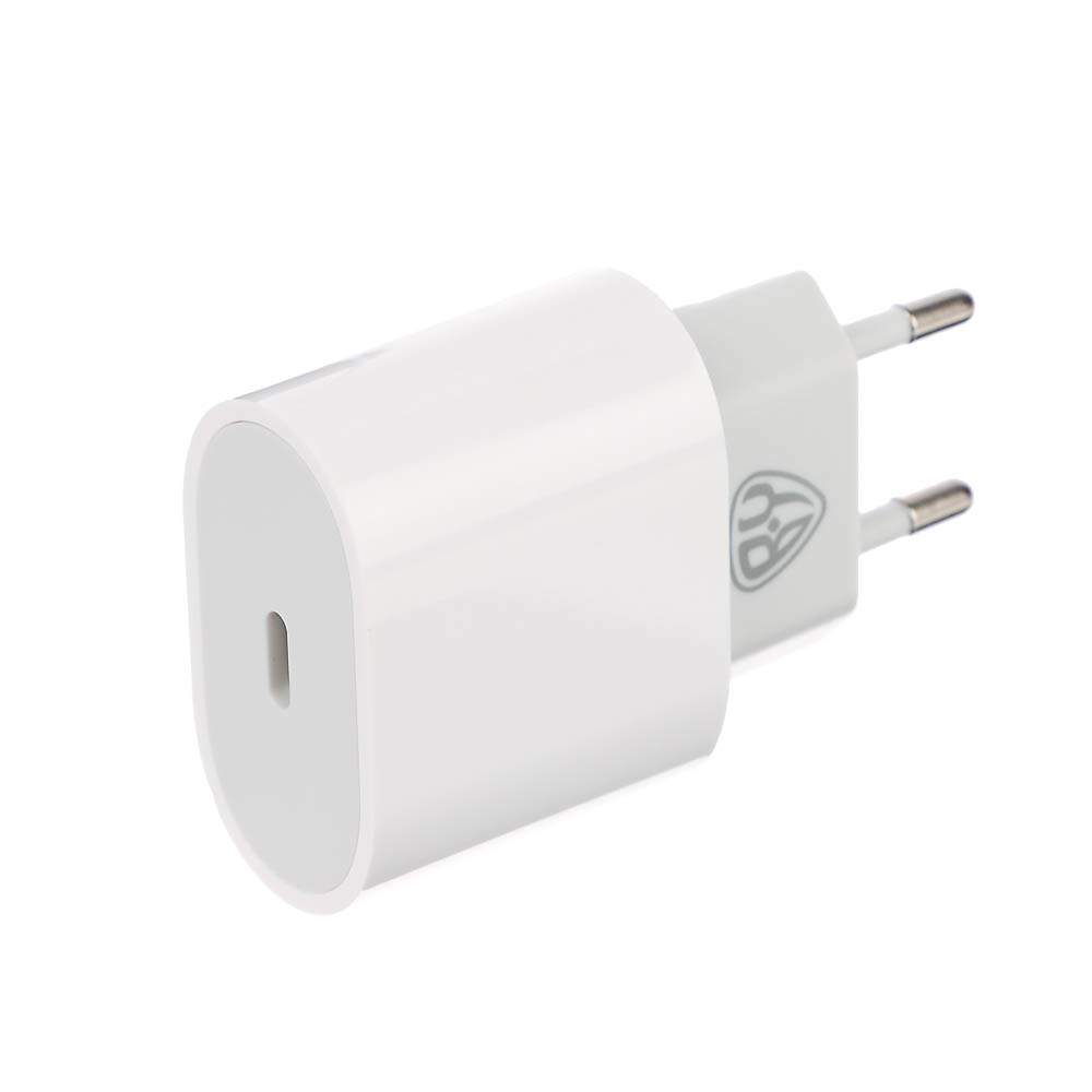 Сетевое зарядное устройство с кабелем BY Ньютон 20Вт,USB-C PD,каб С-С,3А,100см,110-240В,белый, арт.№ 916-260