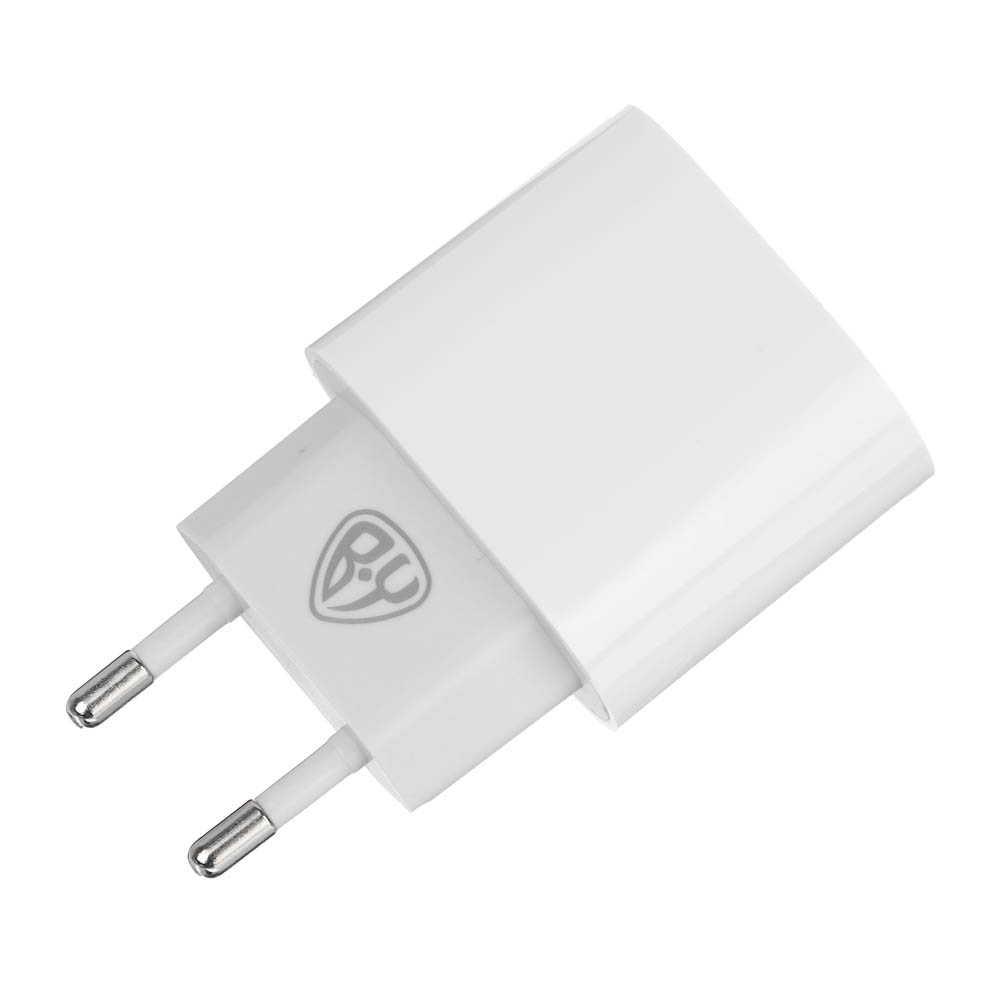 Сетевое зарядное устройство с кабелем BY Ньютон 20Вт,USB-C PD,каб С-С,3А,100см,110-240В,белый, арт.№ 916-260