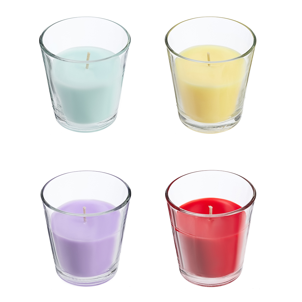 NEW GALAXY Свеча ароматизированная Glass, 85гр. ваниль, лаванда, спелые ягоды, хлопок, арт.№ 778-200