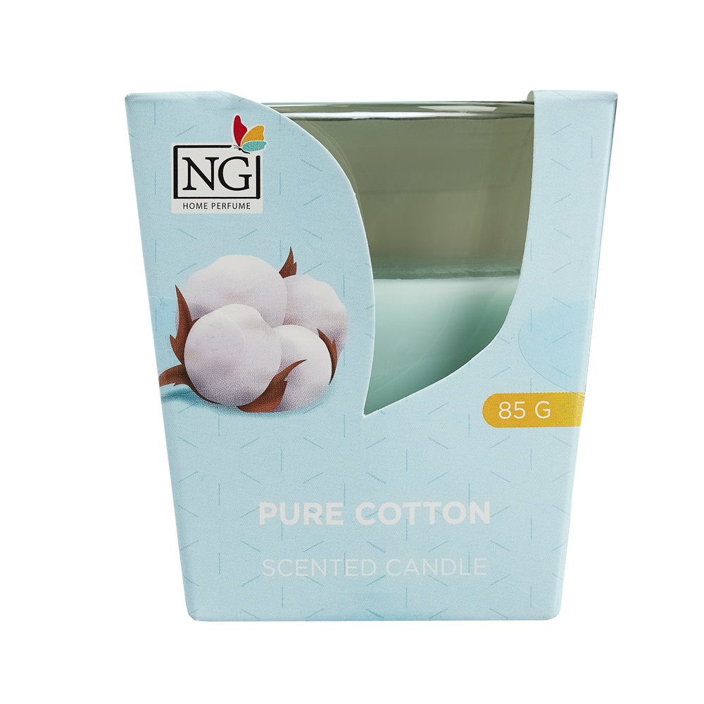 NEW GALAXY Свеча ароматизированная Glass, 85гр. ваниль, лаванда, спелые ягоды, хлопок, арт.№ 778-200