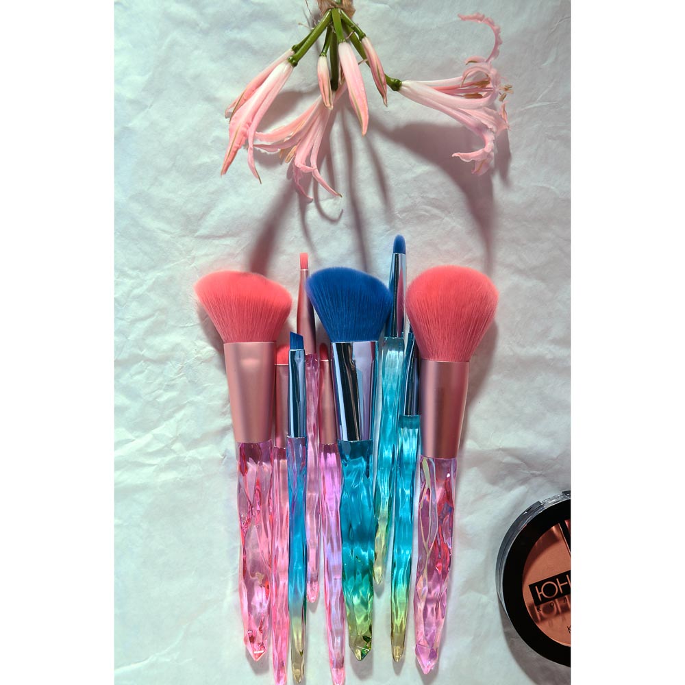 ЮНИLOOK Кисть плоская для нанесения и растушевки теней, акрил, металл, ворс нейлон, 15см,1-2 дизайна, арт.№ 357-215