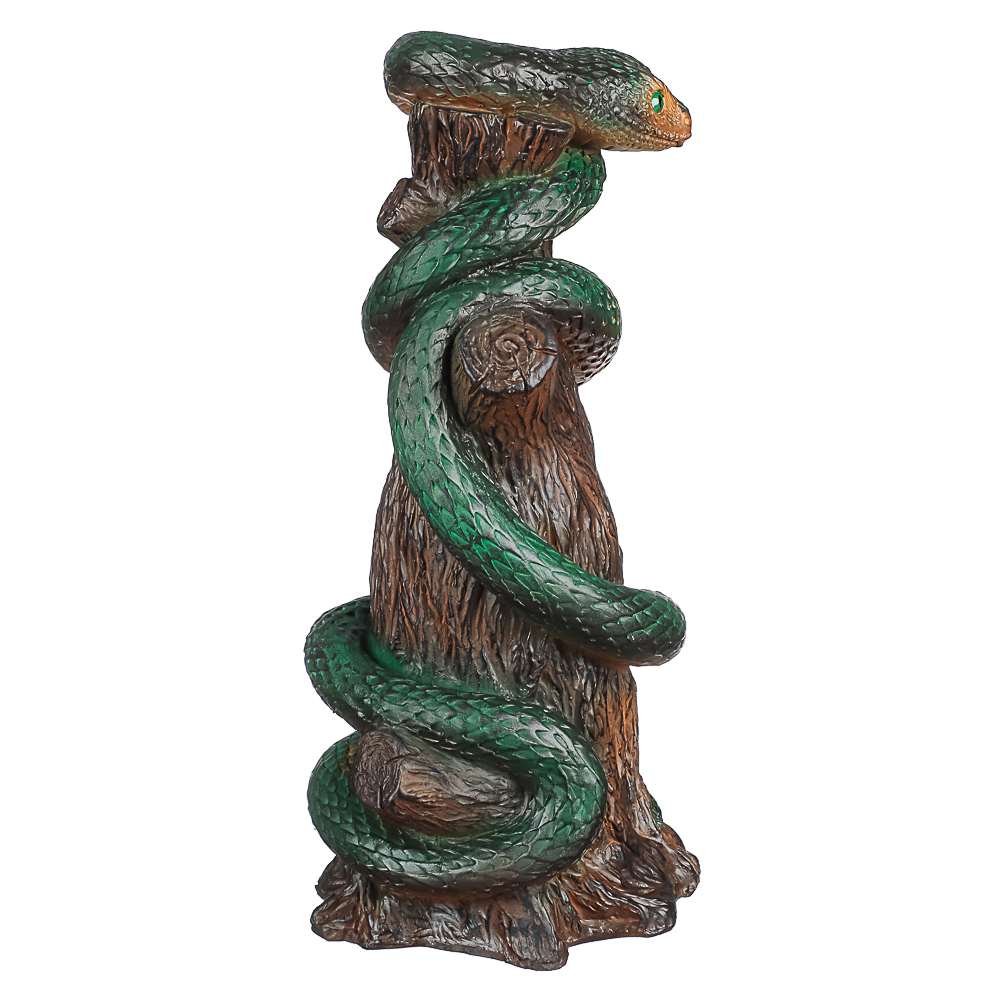 Фигура садовая Змея на пне 33х16см гипс, арт.№ 162-276