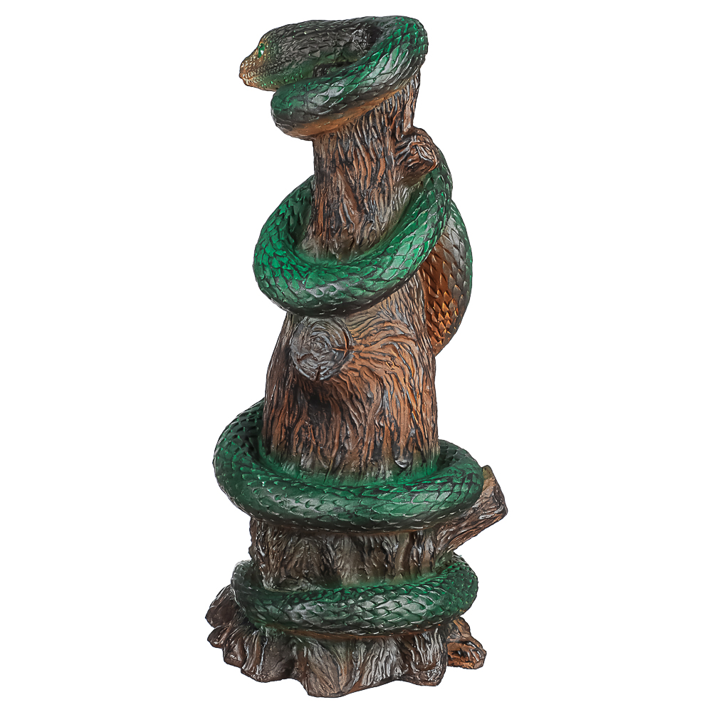 Фигура садовая Змея на пне 33х16см гипс, арт.№ 162-276