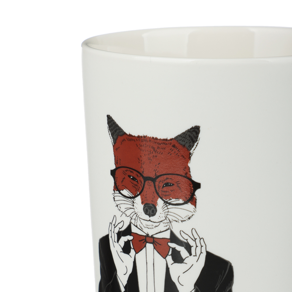 Кружка тм MILLIMI Джентльмены, 380мл, фарфор, 4 дизайна, арт.№ 806-356