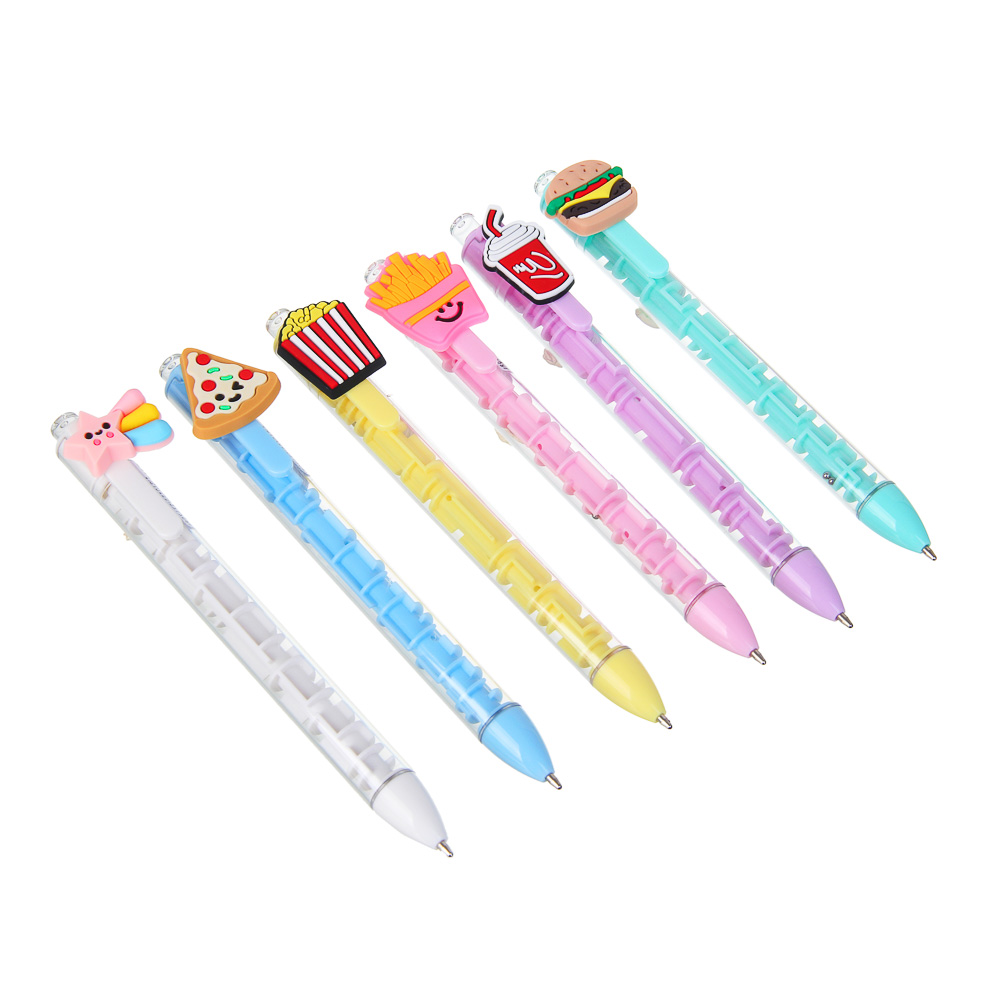 Ручка шариковая автоматическая синяя "Лабиринт" с фигурками, 6 дизайнов, арт.№ 591-256