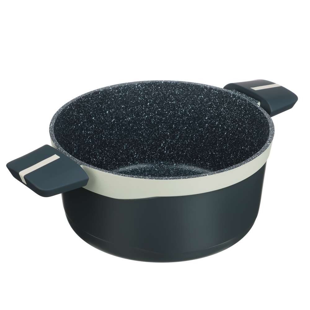 SATOSHI Кай Кастрюля с крышкой литая 4,5л, d24x12см, антипригарное покрытие, индукция, арт.№ 846-711