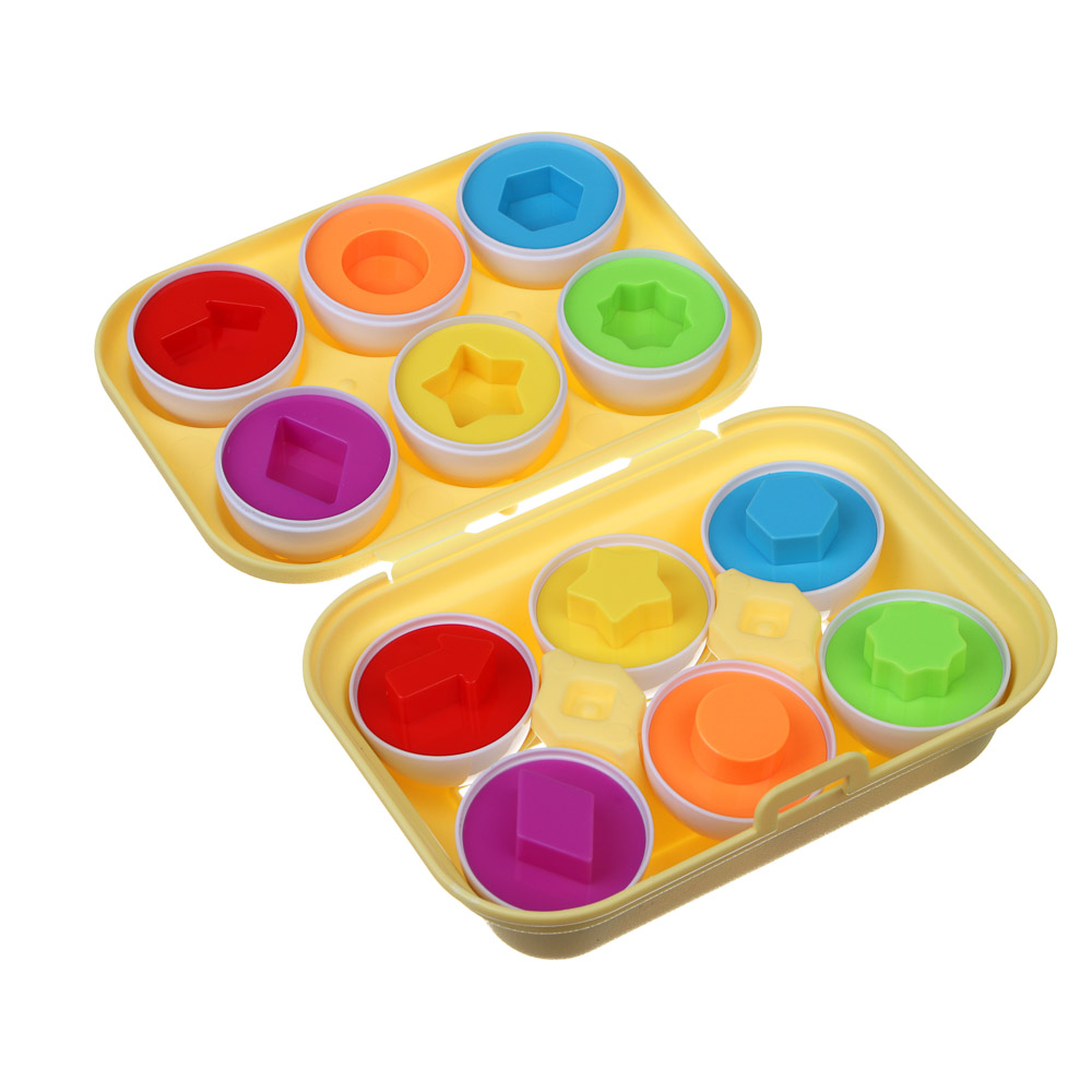 Сортер для малышей "Яйца", ИГРОЛЕНД, 6 яиц, ABS, PP, арт.№ 270-054