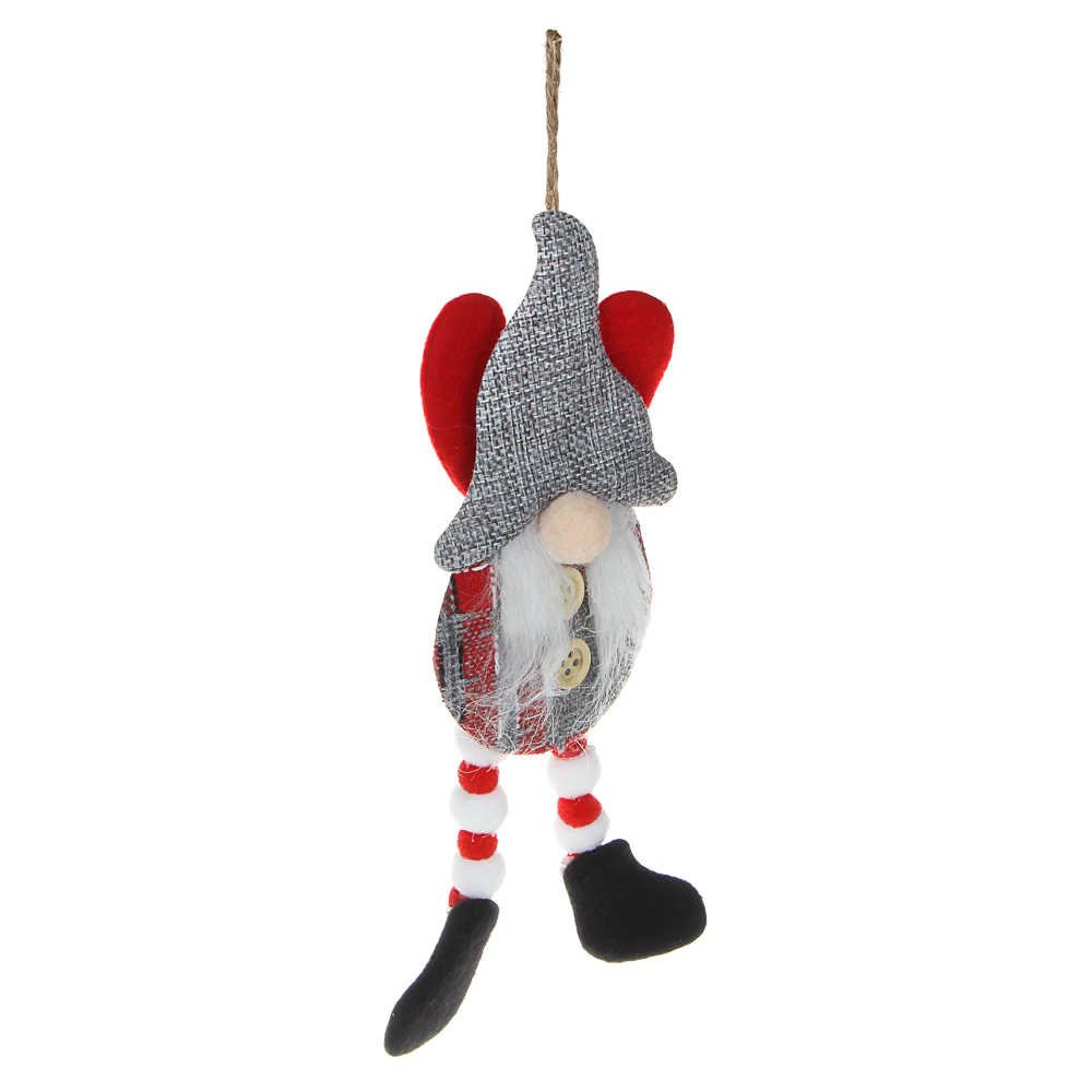 СНОУ БУМ Сувенир мягкий, полиэстер, в виде гнома, 24x10см, 2 дизайна, арт.№ 394-285