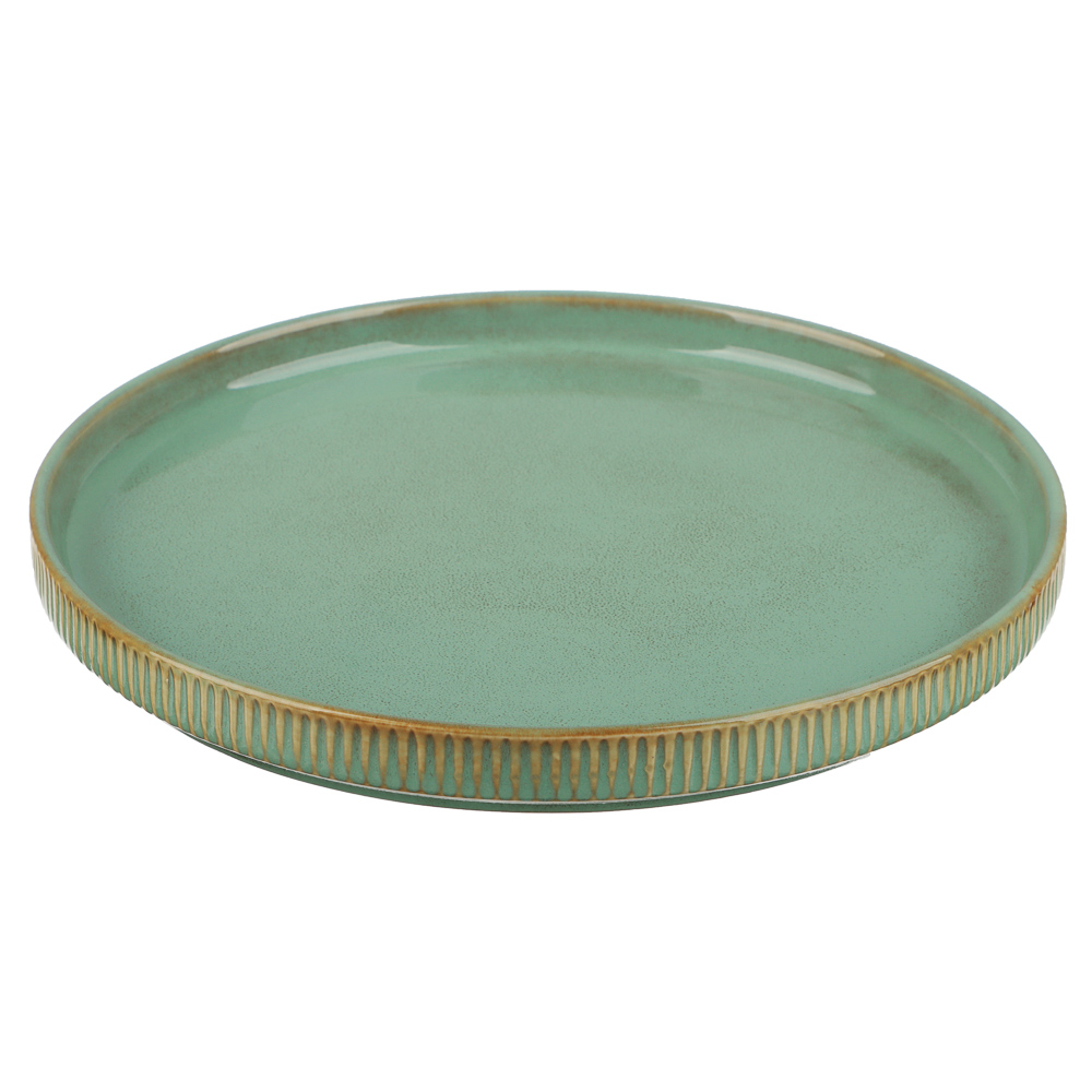 MILLIMI Кантри тарелка закусочная 21,3см, керамика, зеленый, арт.№ 824-225