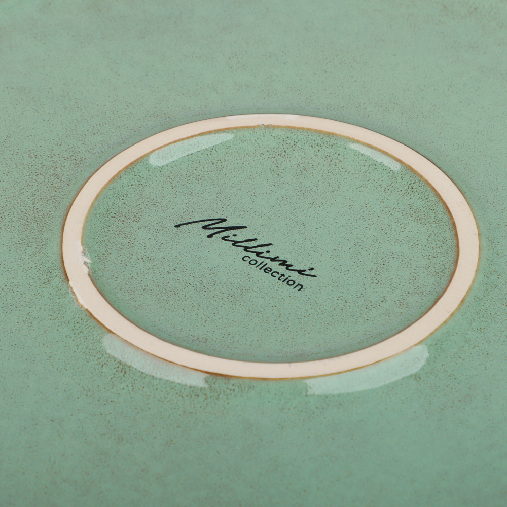 MILLIMI Кантри тарелка закусочная 21,3см, керамика, зеленый, арт.№ 824-225
