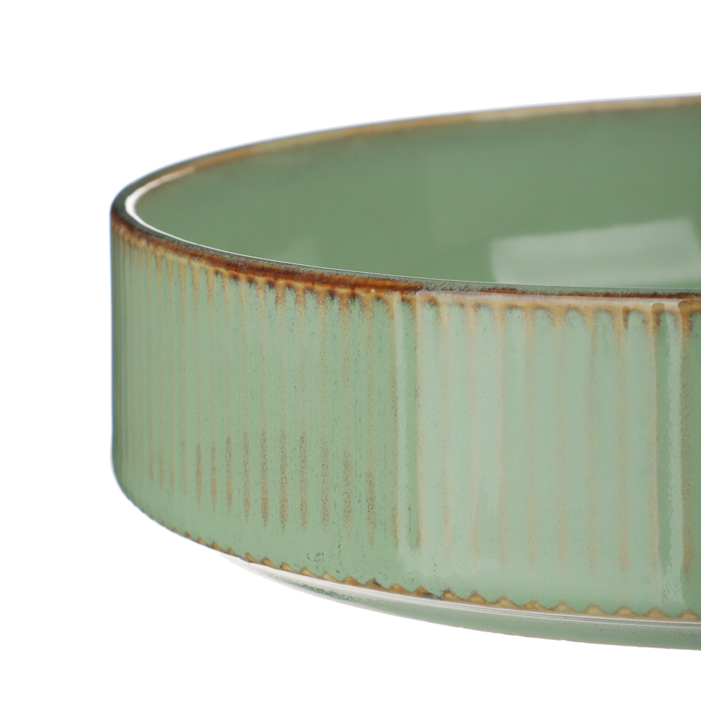 MILLIMI Кантри тарелка для супа 19,4см, 620мл, керамика, зеленый, арт.№ 824-226