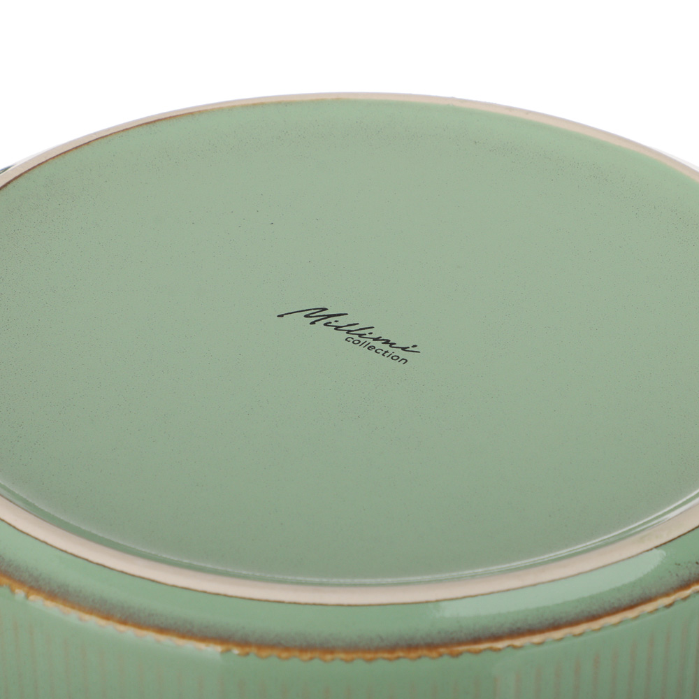 MILLIMI Кантри тарелка для супа 19,4см, 620мл, керамика, зеленый, арт.№ 824-226