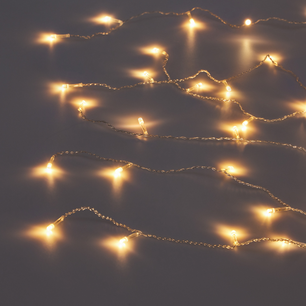 Гирлянда занавес 1.5x1.5 м СНОУ БУМ, 150 LED ламп, постоянное свечение шампань, ПВХ прозрачный, 10 нитей, 220В, арт.№ 382-078