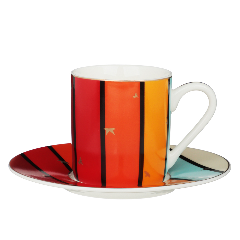 MILLIMI Топ стайл Набор кофейный 4 пр., 100мл, 12,5см, фарфор, арт.№ 802-486