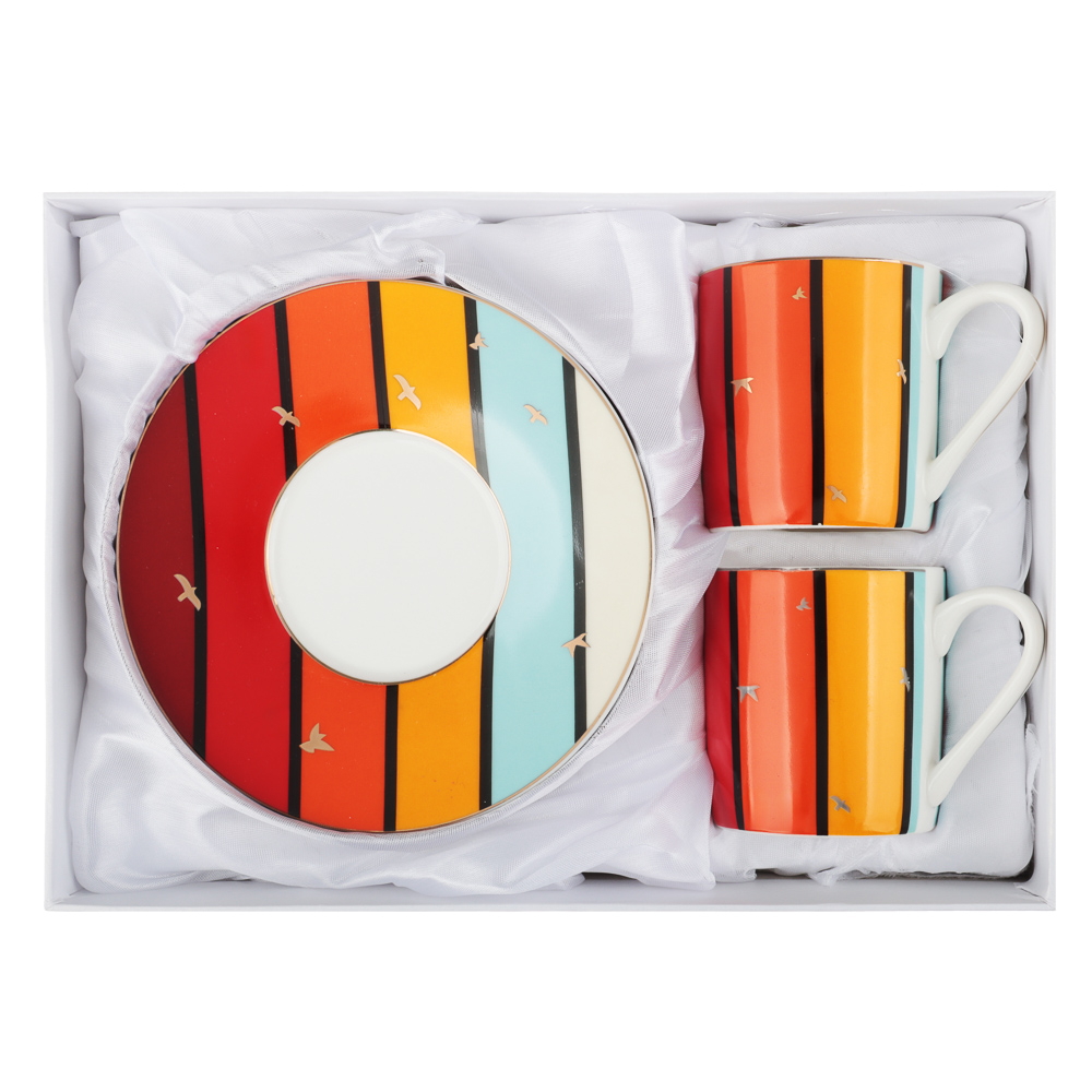 MILLIMI Топ стайл Набор кофейный 4 пр., 100мл, 12,5см, фарфор, арт.№ 802-486