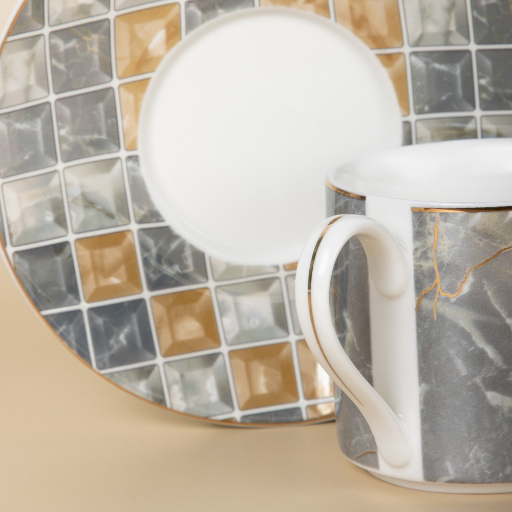 MILLIMI Грей Набор чайный 2 пр., 220мл, 14,5см, фарфор, арт.№ 802-488