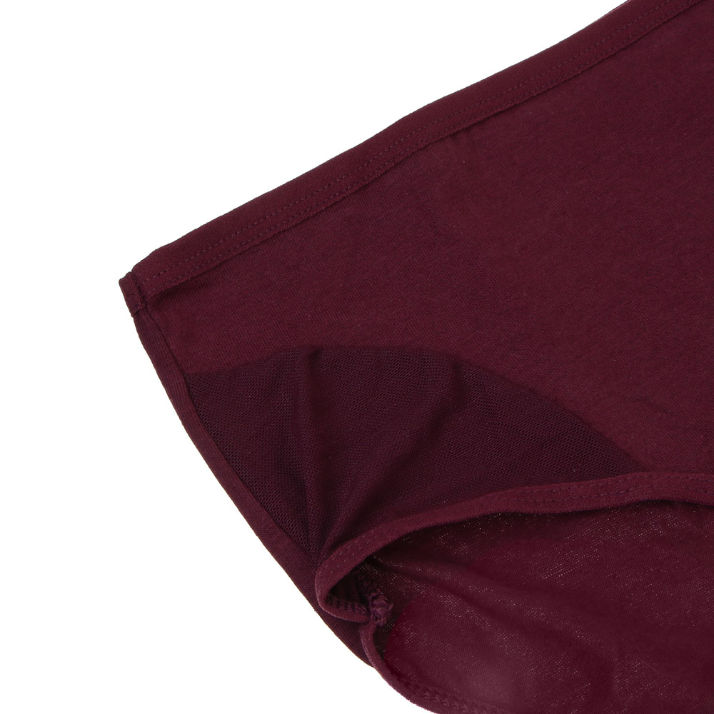 GALANTE Трусы женские макси с декором, р.50, 95%хлопок, 5%спандекс, бордовый, НБ25-15, арт.№ 331-368