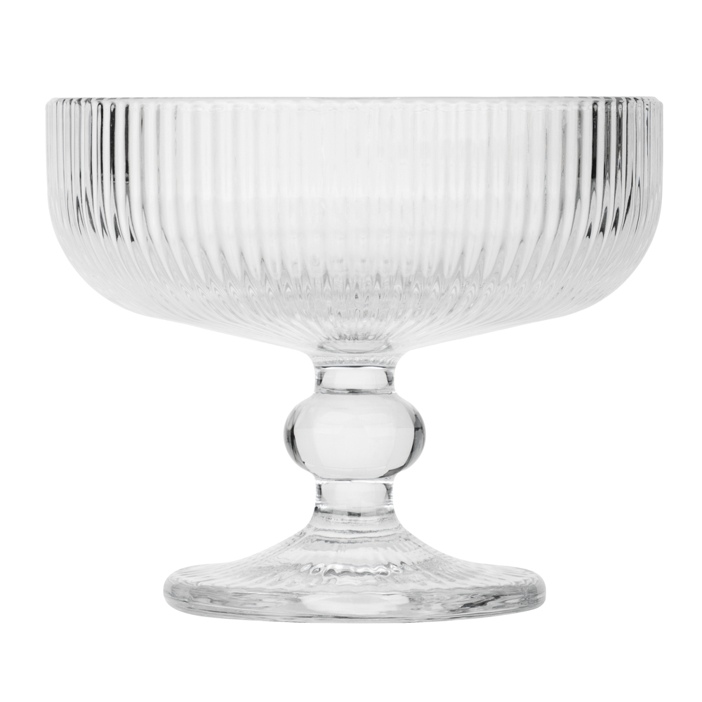 MILLIMI Бокал-креманка Грея, 250мл, стекло, прозрачный, рифленый, арт.№ 878-634