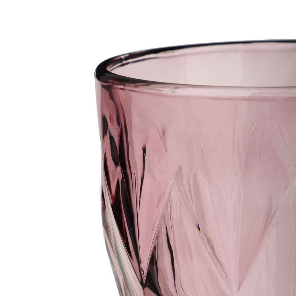 MILLIMI Набор бокалов для вина 6 шт, 320 мл, стекло, бордовый ромб, арт.№ 878-636