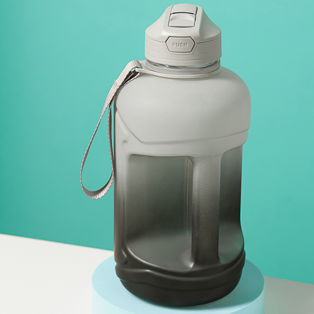 SILAPRO MAX Бутылка спортивная с замком, BLACK-GREY, 2л, PETG, арт.№ 088-046