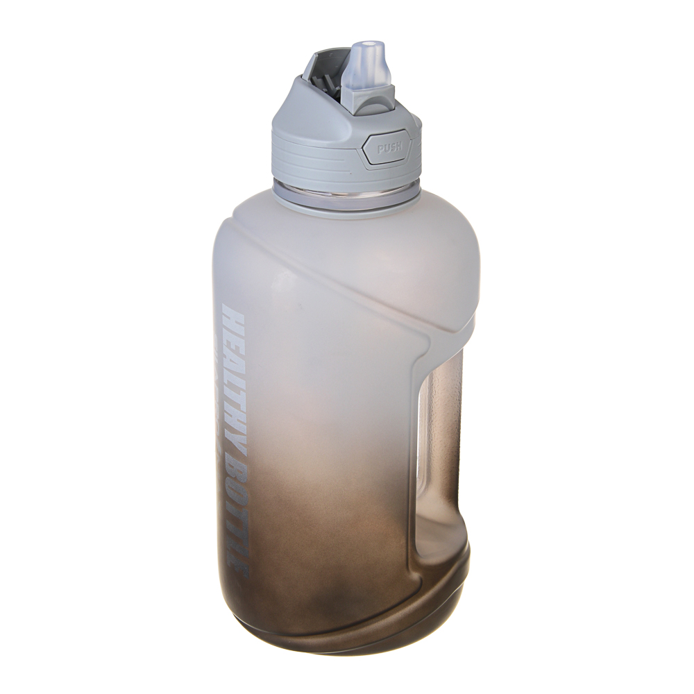 SILAPRO MAX Бутылка спортивная с замком, BLACK-GREY, 2л, PETG, арт.№ 088-046