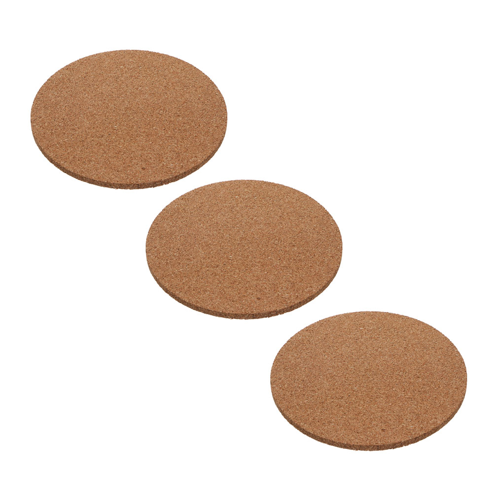 Набор подставок под горячее 3шт, d19см, пробка, арт.№ 884-491