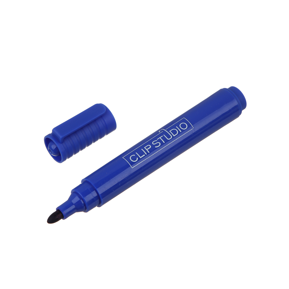 Набор маркеров перманентных ClipStudio 4 цвета, пулевидный, 5мм, чехол с европодвесом, арт.№ 613-074