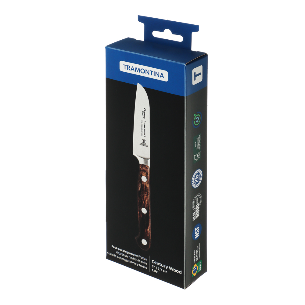Tramontina Century Wood Нож для овощей и фруктов 7,4см, 21530/193, арт.№ 871-013