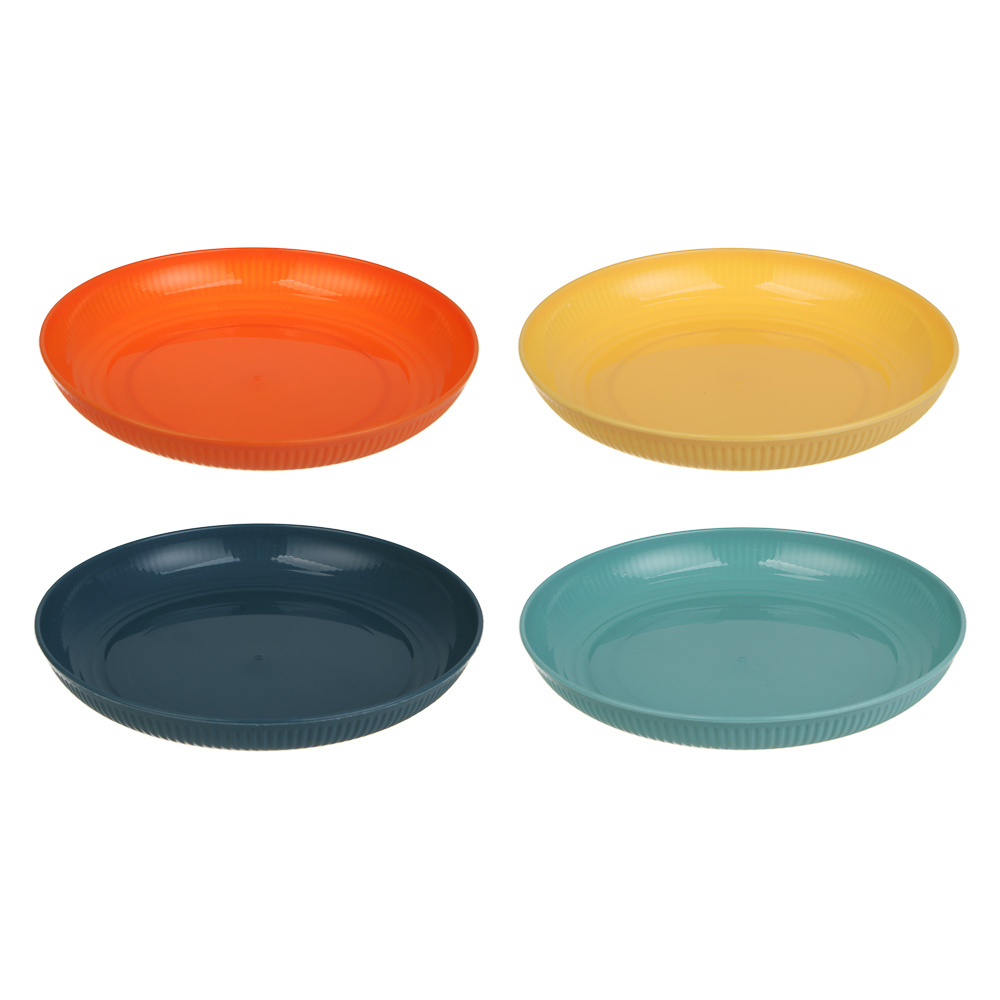 Набор тарелок тм VETTA Орра, 4 шт, 22,5x22,5x3см, полипропилен, арт.№ 861-577